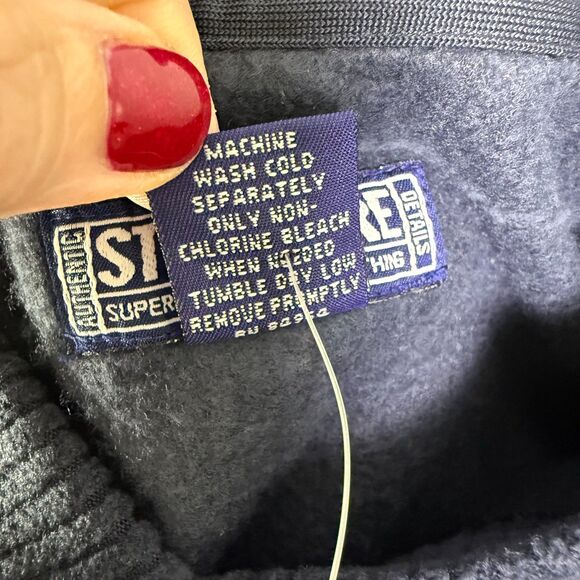 Structure NWT VINTAGE Men XL Long Sleeve V Neck Navy Thick Ribbed Flannel 2/$50 - Picture 9 of 11